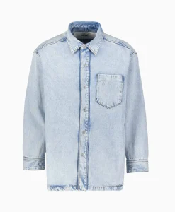 Ami Paris Overshirt Oversized Adc Licht Blauw*Dames Jassen