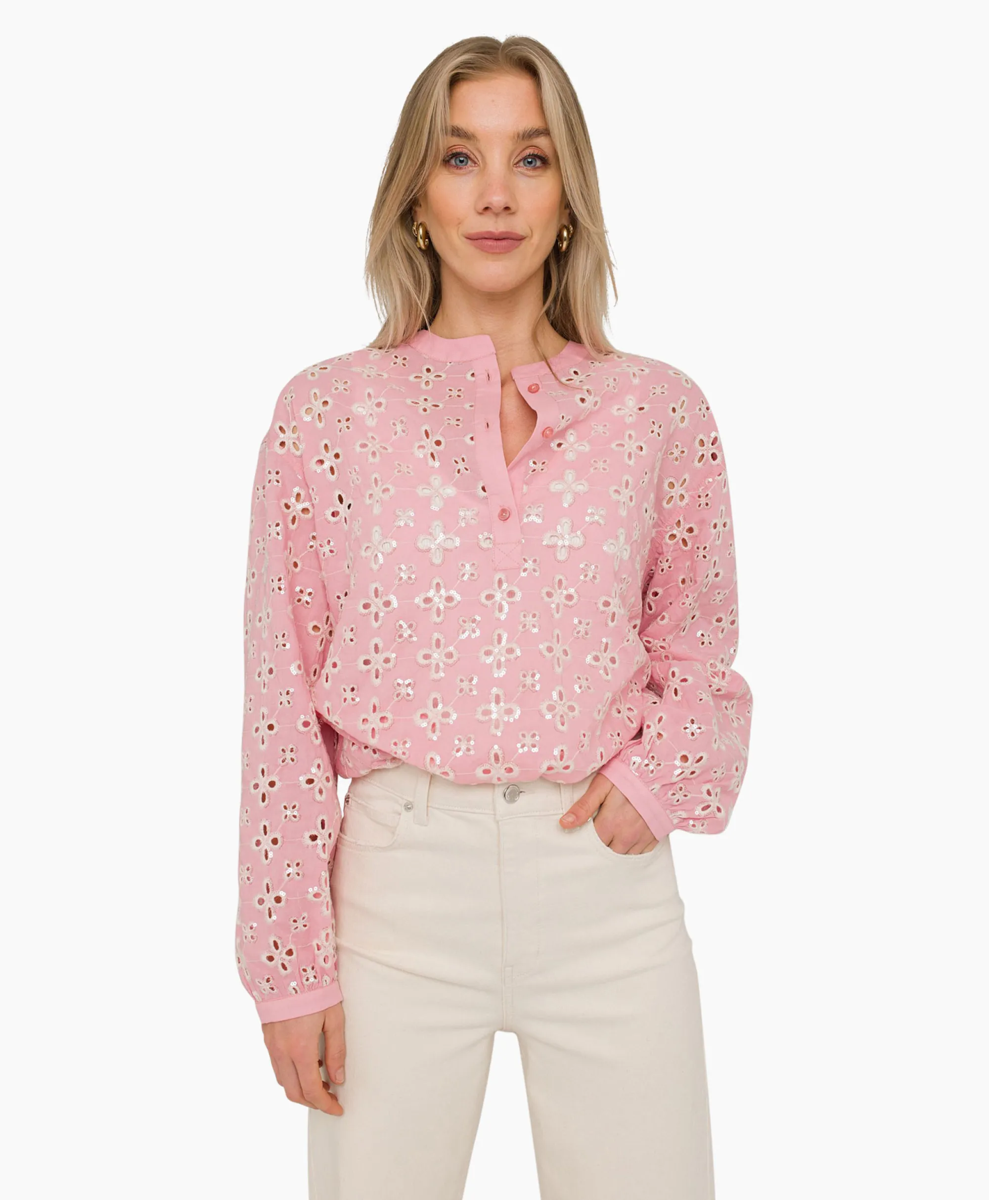 Anna Van Toor Blouse 17A05-03393 Rose*Dames Blouses