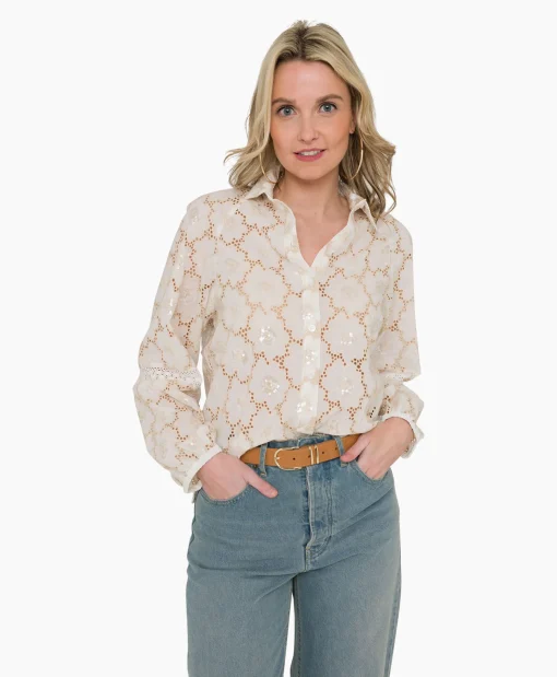 Anna Van Toor Blouse 17A05-03445A Zand*Dames Blouses