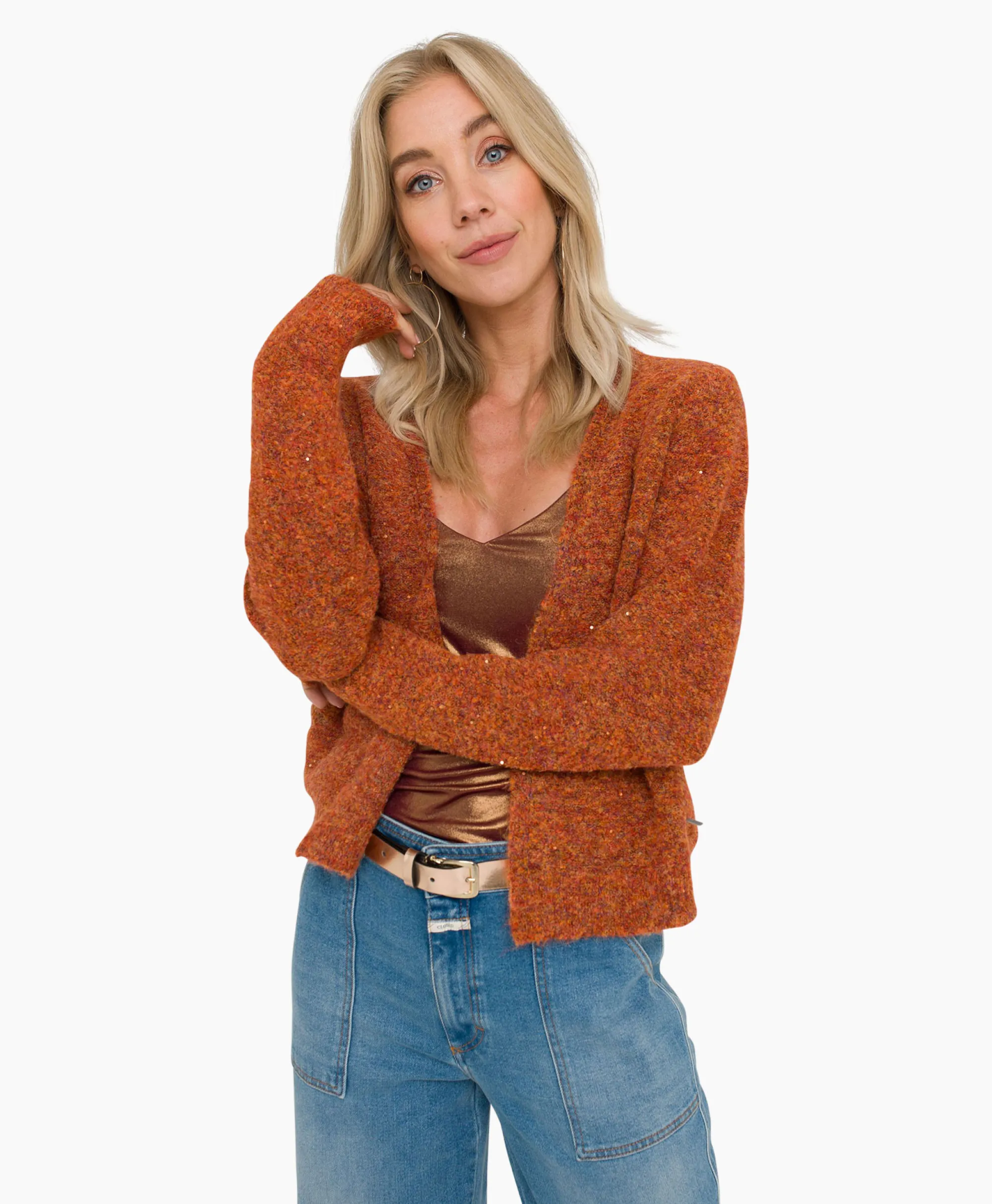 Anna Van Toor T-Shirt 74A04-03657 Brons*Dames T-Shirts & Tops