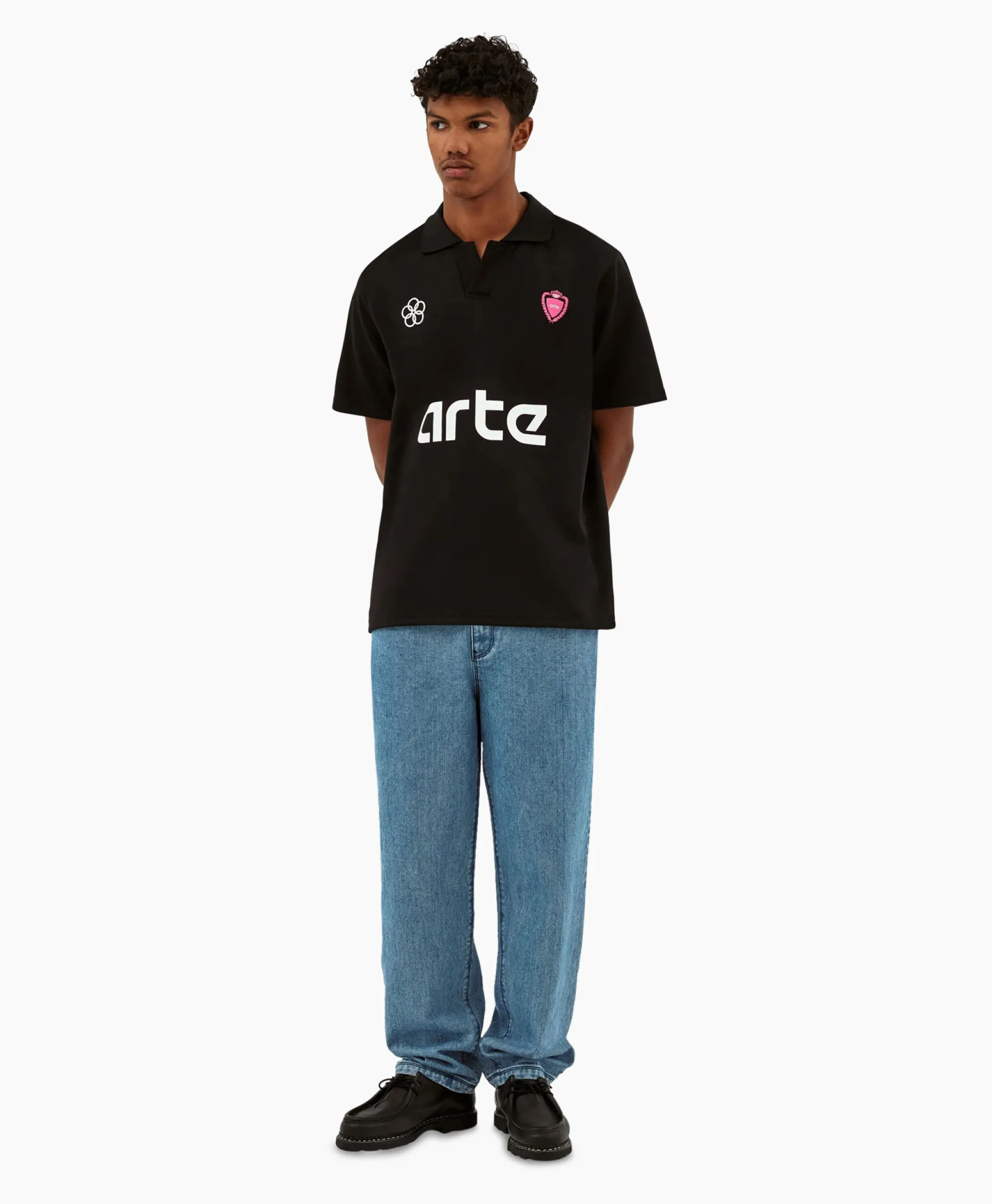 Arte Antwerp T-Shirt Korte Mouw Basic Futebol Zwart*Heren T-Shirts