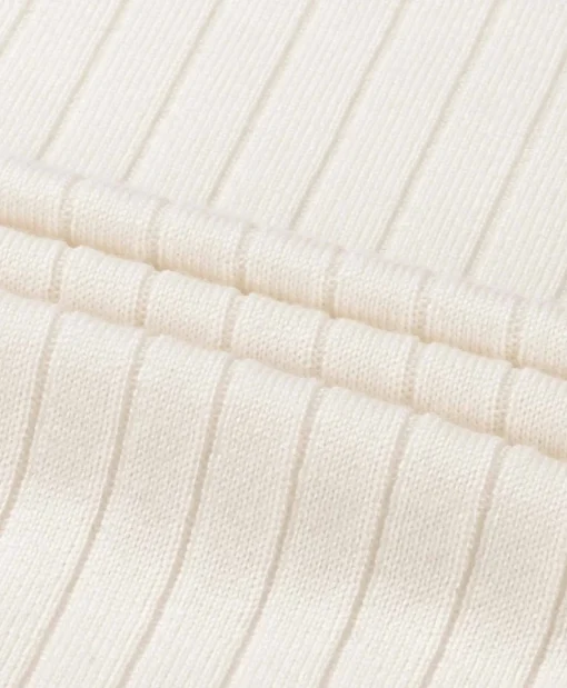 Aurelien Pullover Rib Zip Polos Ls Ivoor / Naturel*Heren Truien