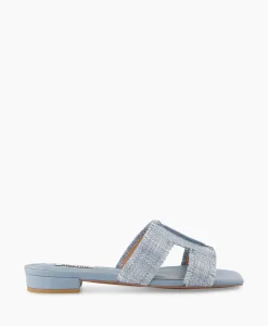 Bibi Lou Sandaal Zonder Hak Rafia Donker Bruin*Dames Sandalen
