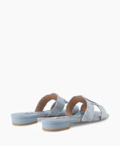 Bibi Lou Sandaal Zonder Hak Rafia Donker Bruin*Dames Sandalen