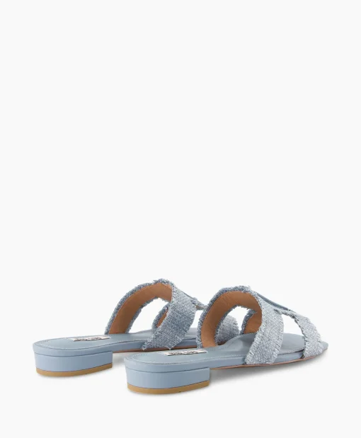 Bibi Lou Sandaal Zonder Hak Rafia Donker Bruin*Dames Sandalen
