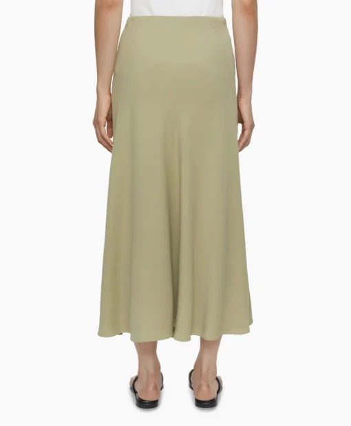 Closed Midi Rok A Shape Skirt Groen*Dames Rokken