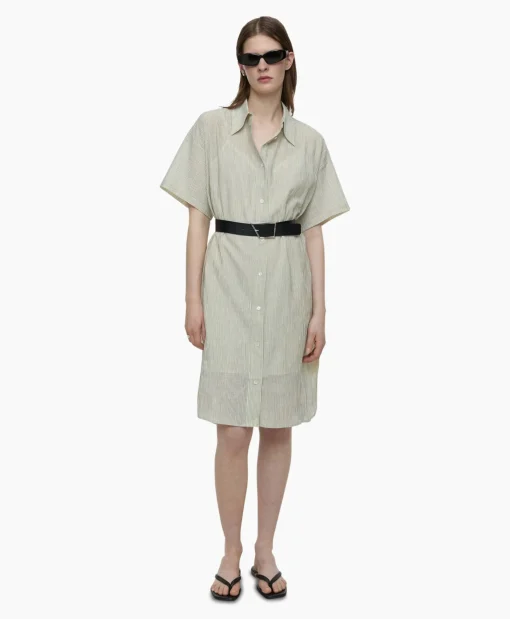 Closed Mini Jurk Oversized Shirt Ecru*Dames Jurken