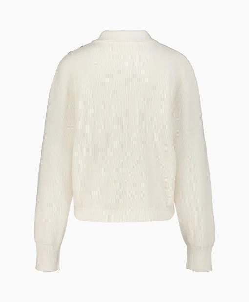Closed Pullover Cropped Polo Off White*Dames Truien