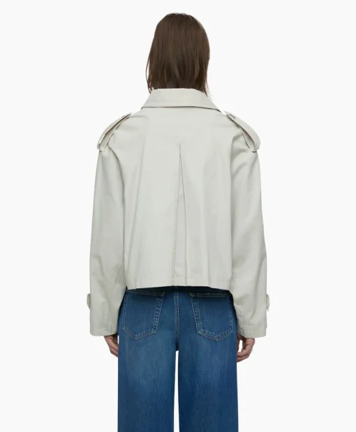 Closed Trenchcoat Cropped Ecru*Dames Jassen