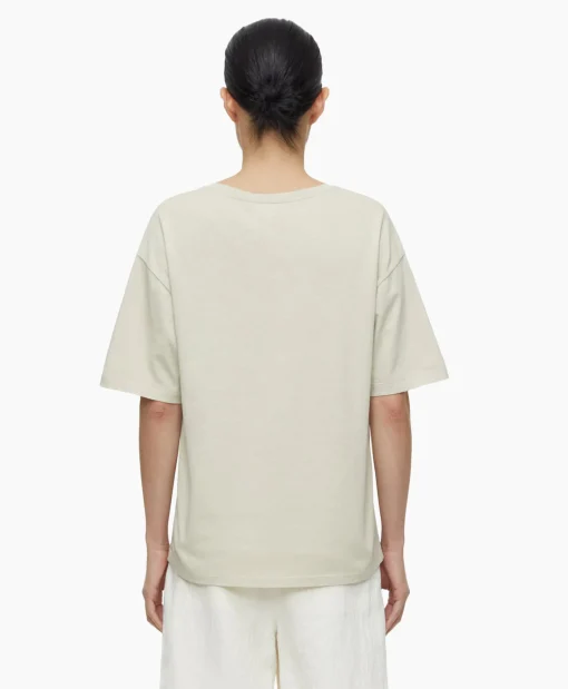 Closed T-Shirt Korte Mouw V-Neck Short Sleeve Ivoor / Naturel*Dames T-Shirts & Tops
