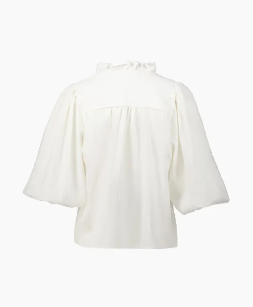 Co'couture Co'Couture Blouse Sueda Puff Wit*Dames Blouses