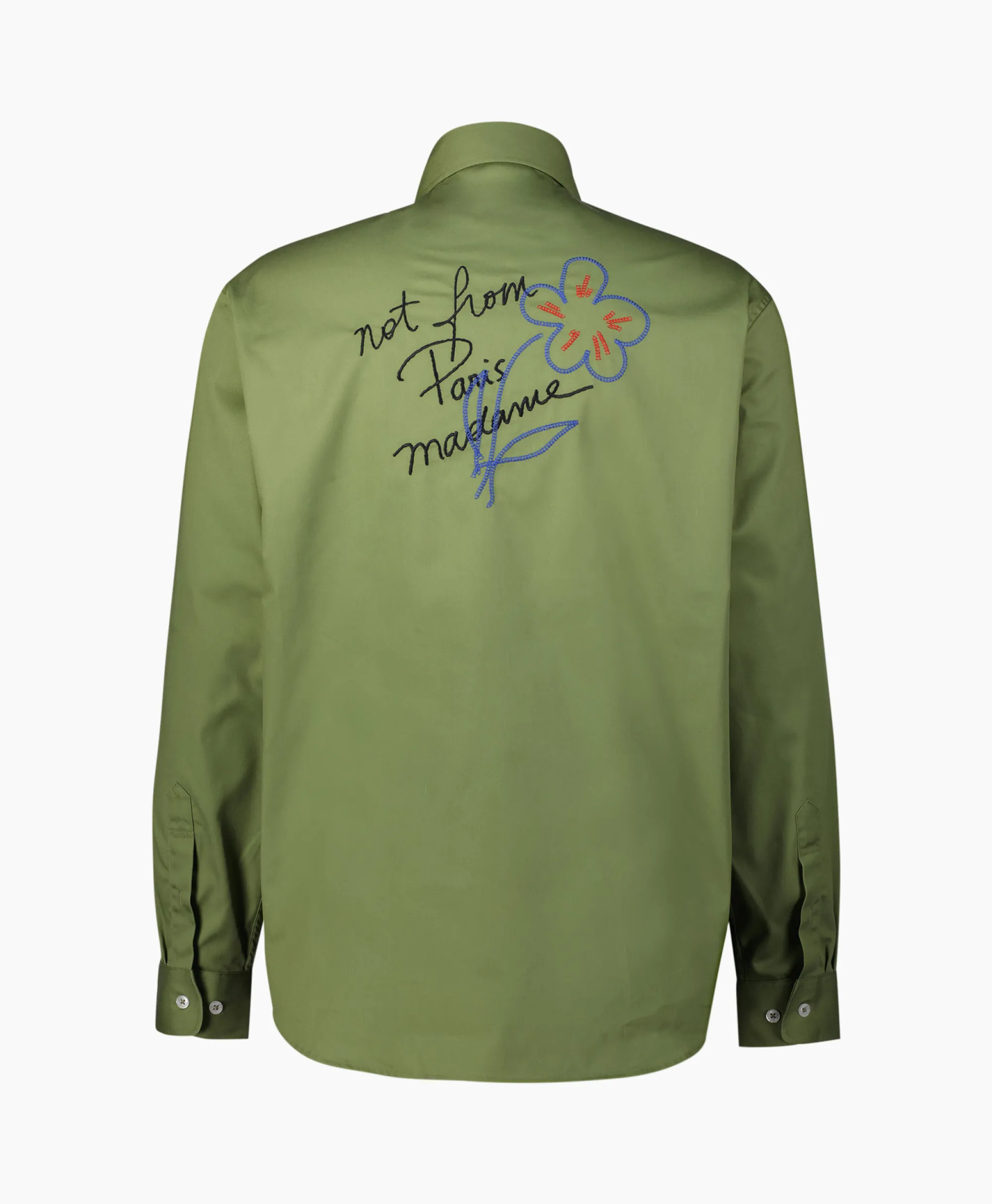 Drole De Monsieur Overhemd La Chemise Slogan Esquisse Khaki*Heren Overhemden