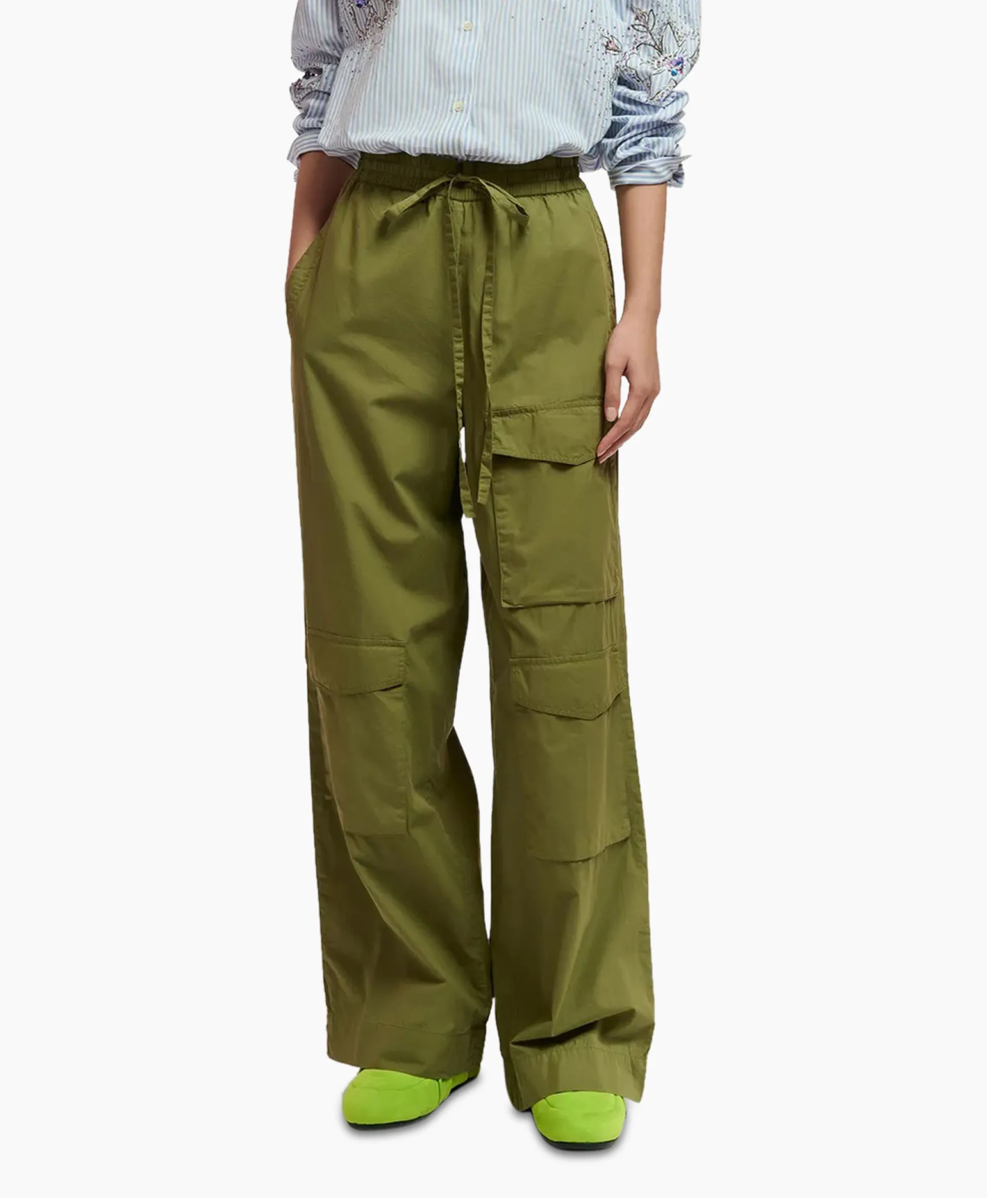 Essentiel Antwerp Broek Fopy Olijf*Dames Broeken