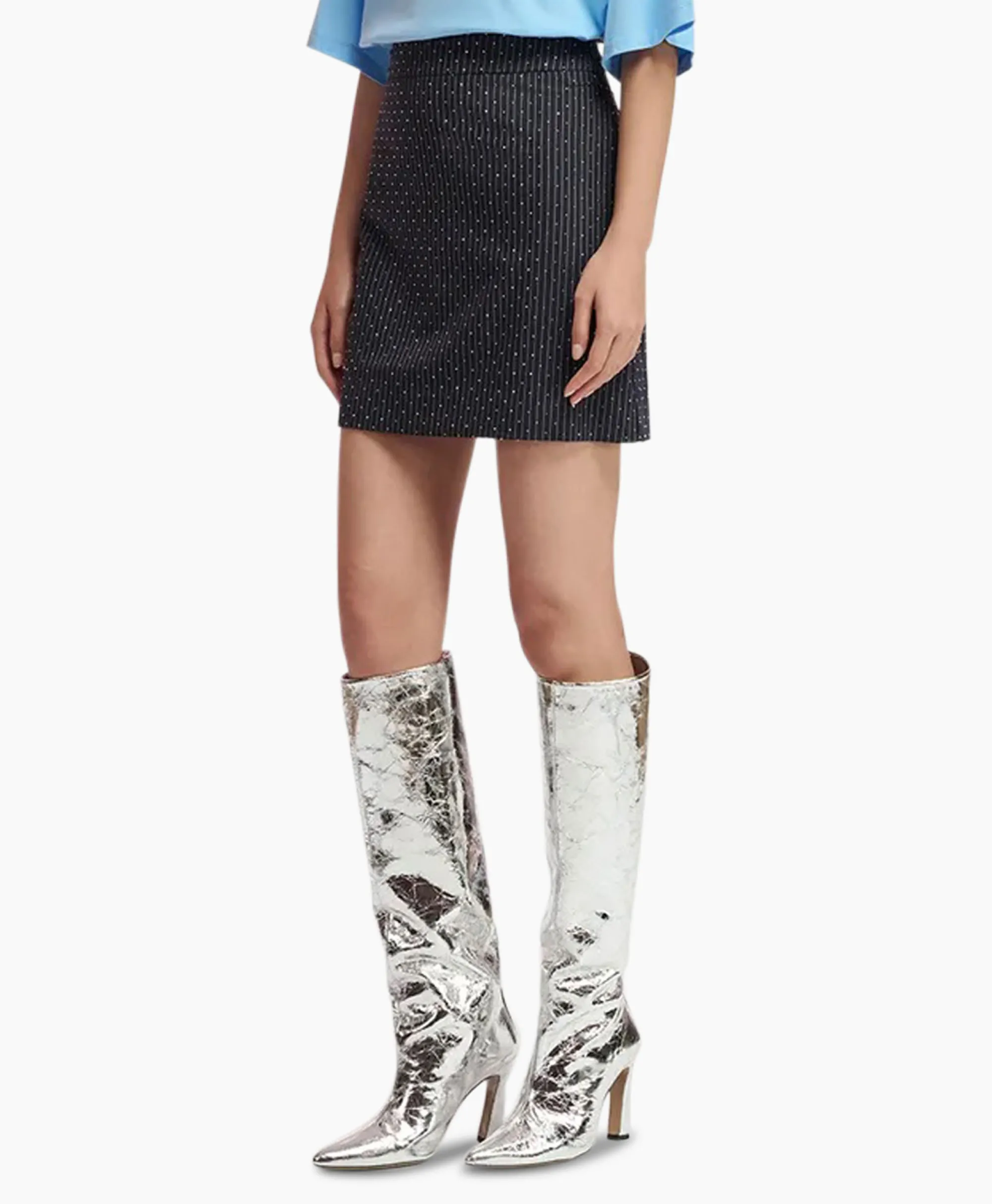 Essentiel Antwerp Minirok Faskia Blauw*Dames Rokken