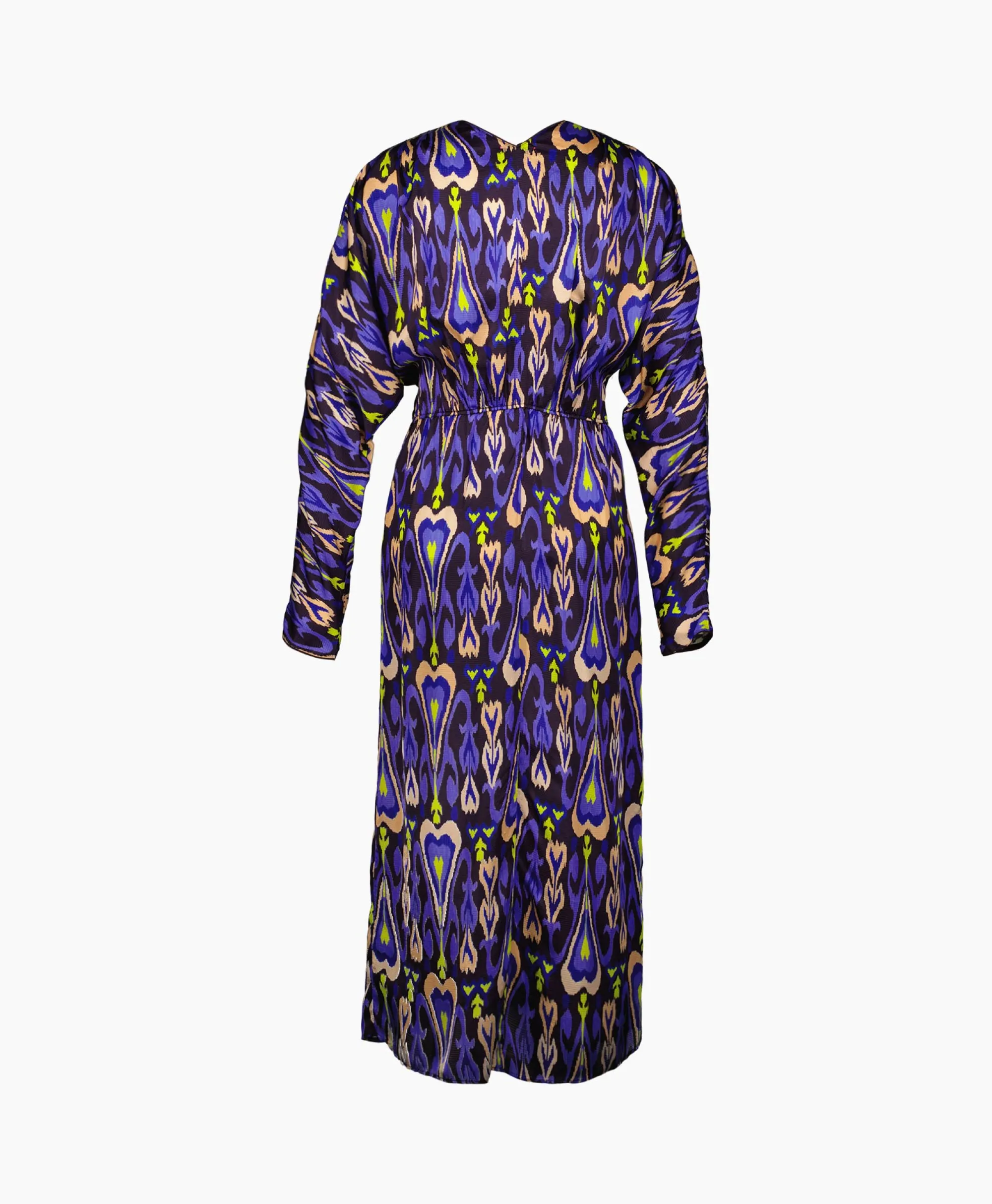 Forte_forte Midi Jurk Print Satin Dress Norther Light Paars*Dames Jurken