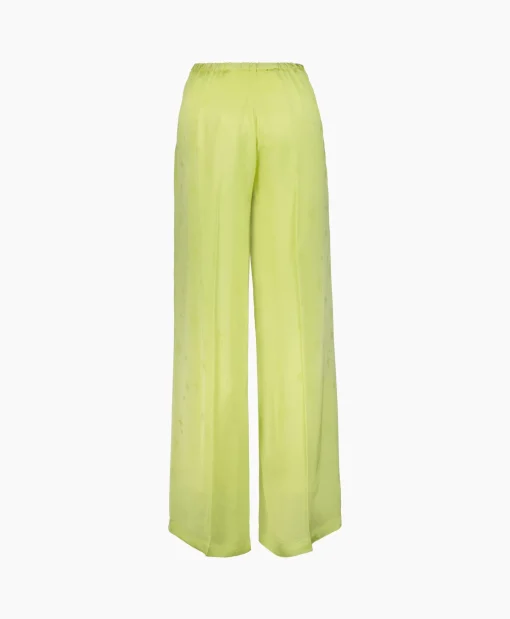 Forte_forte Pantalon Toile Satin Jacquard Palazzo Geel*Dames Broeken