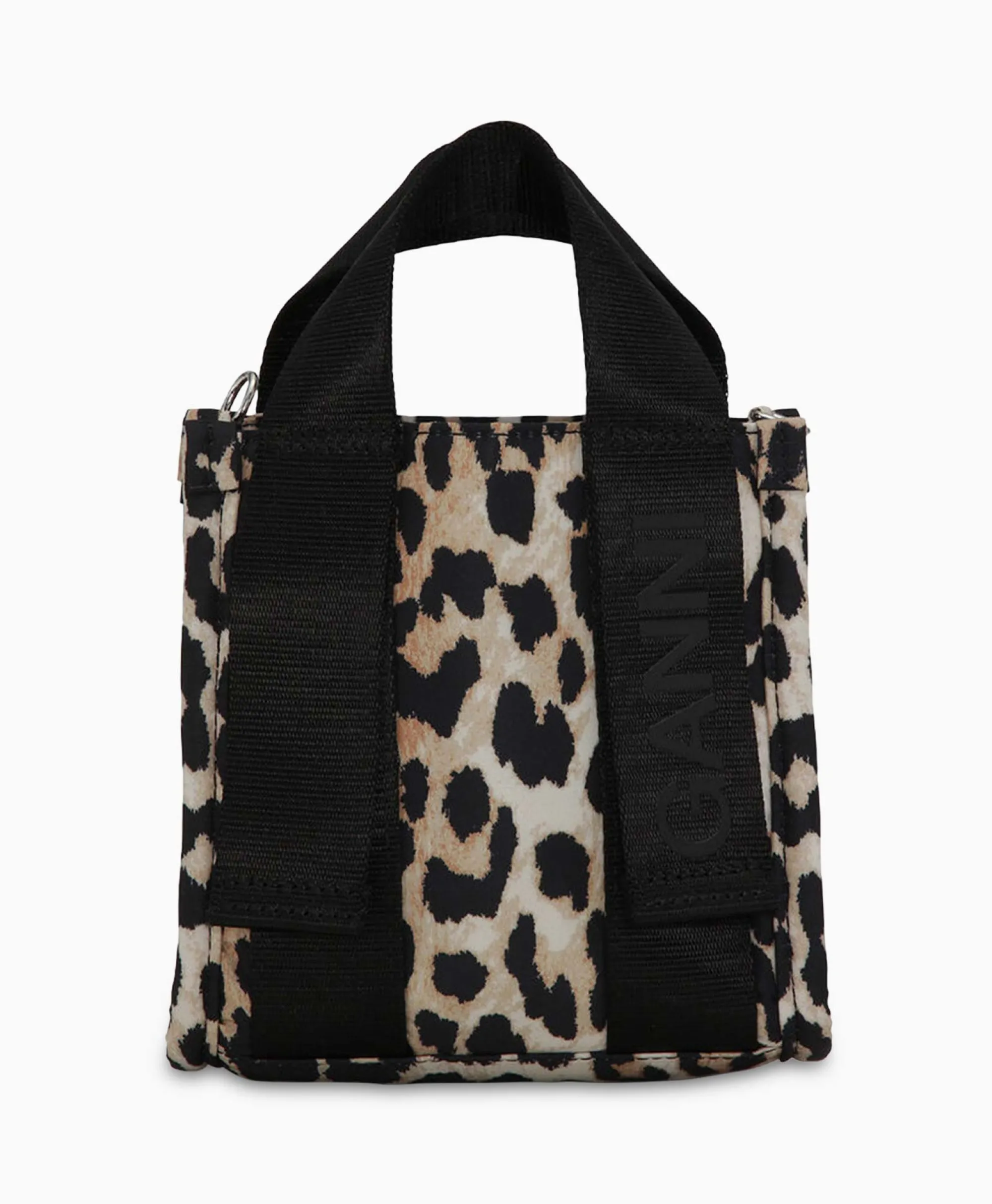 Ganni Crossbody Tas Recycled Tech Mini Tote Bruin*Dames Tassen