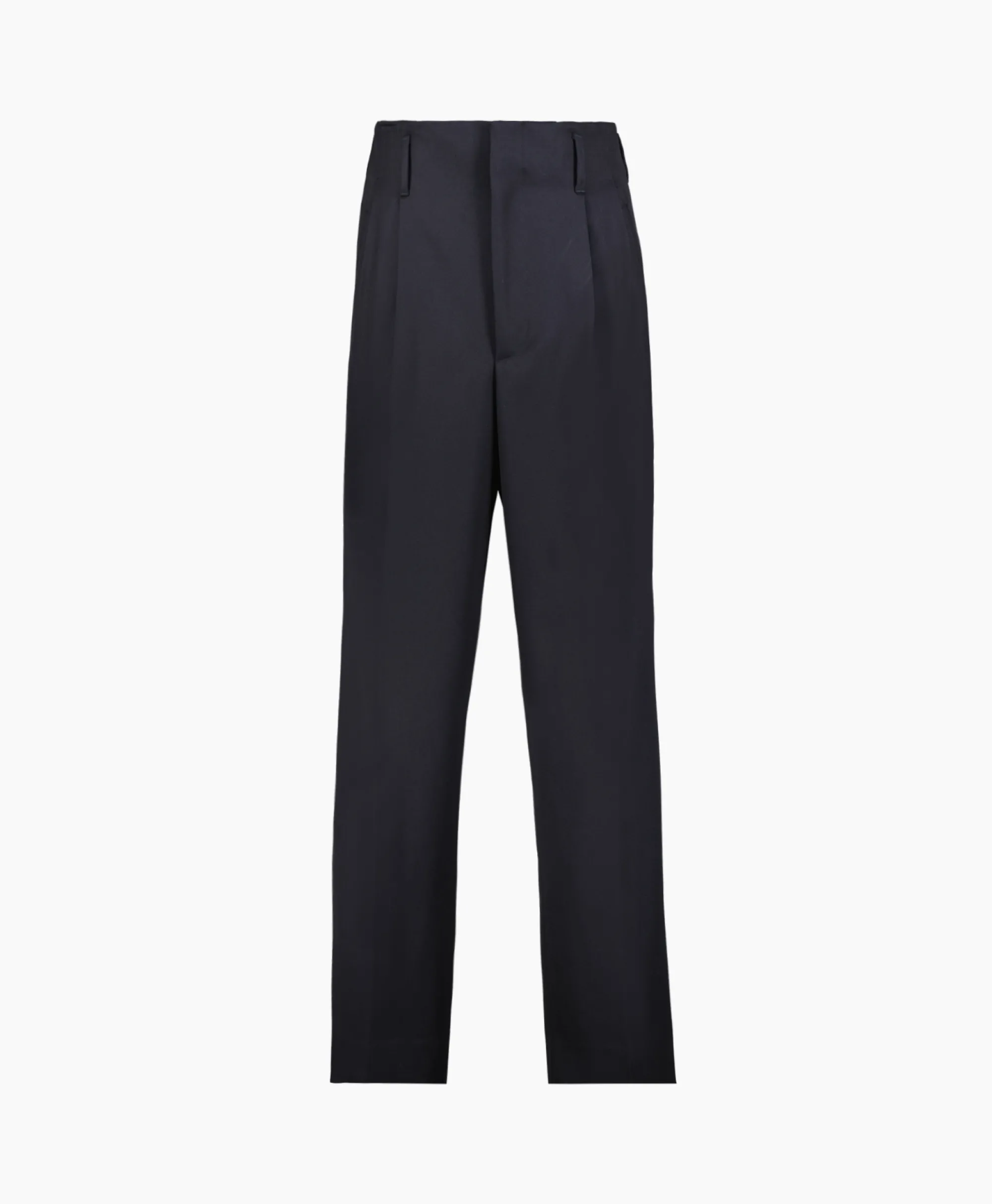 Golden Goose Broek Golden M Wide Legs Compact Gabardine Wool Donker Blauw*Heren Broeken