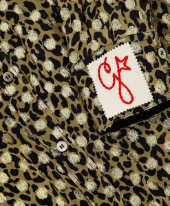 Golden Goose Midi Jurk Golden W's Chemisier Leopard Print Fil C Beige*Dames Jurken