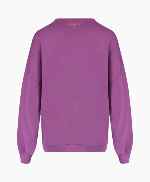 Harper & Yve Harper & Yve Pullover Logo-Sw Paars*Dames Truien