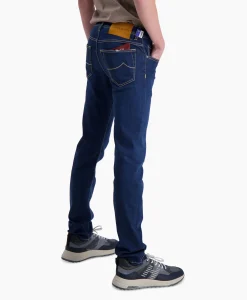 Jacob Cohen Jeans 5 Pkt Super Slim Fit Nick Midden Blauw*Heren Broeken