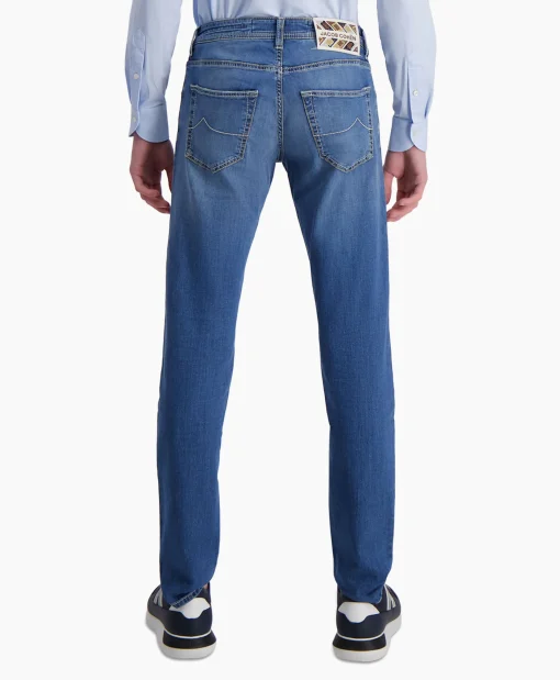 Jacob Cohen Jeans 5 Pkt Super Slim Fit Nick Donker Blauw*Heren Broeken