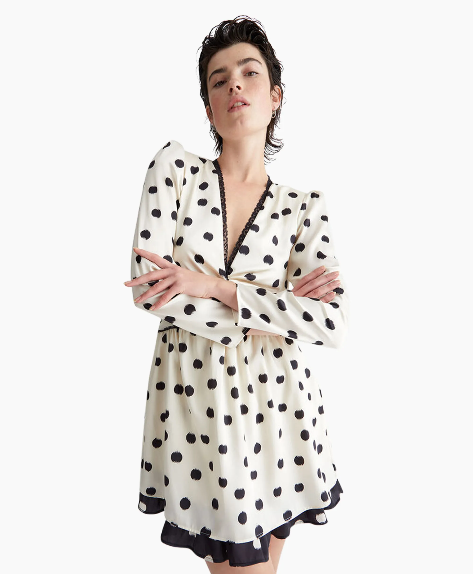 Liu Jo Mini Jurk Ecs Abito C/Nodo Wit*Dames Jurken