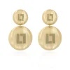 Lott. Gioielli Oorbellen Ce Re Round Logo Sand Goud*Dames Sieraden