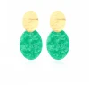 Lott. Gioielli Oorbellen Closed Oval S Midden Groen*Dames Sieraden