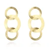 Lott. Gioielli Oorbellen Tripple Rounde Op Goud*Dames Sieraden