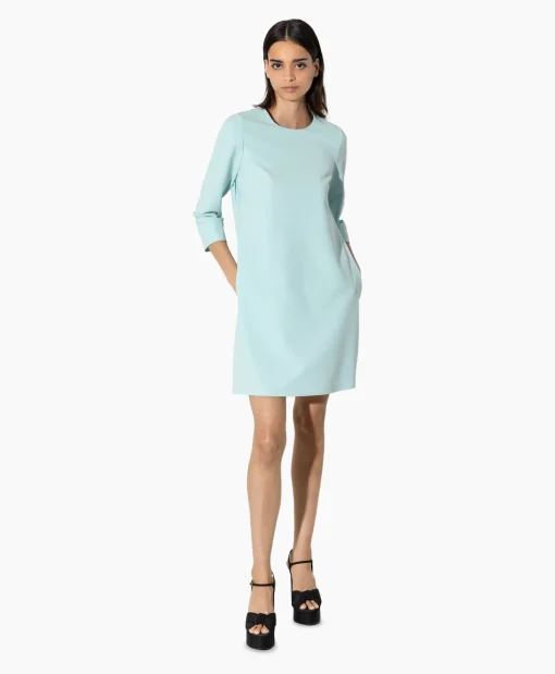 Luisa Cerano Midi Jurk 798450/3453-0 Aqua*Dames Jurken