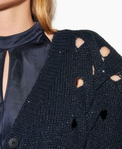 Luisa Cerano Vest 498220/5894-0 Donker Blauw*Dames Vesten