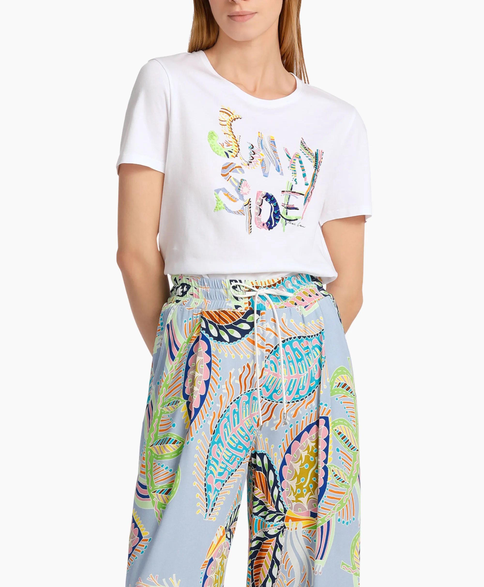 Marccain Collectie T-Shirt Wc 48.32 J73 Wit*Dames T-Shirts & Tops