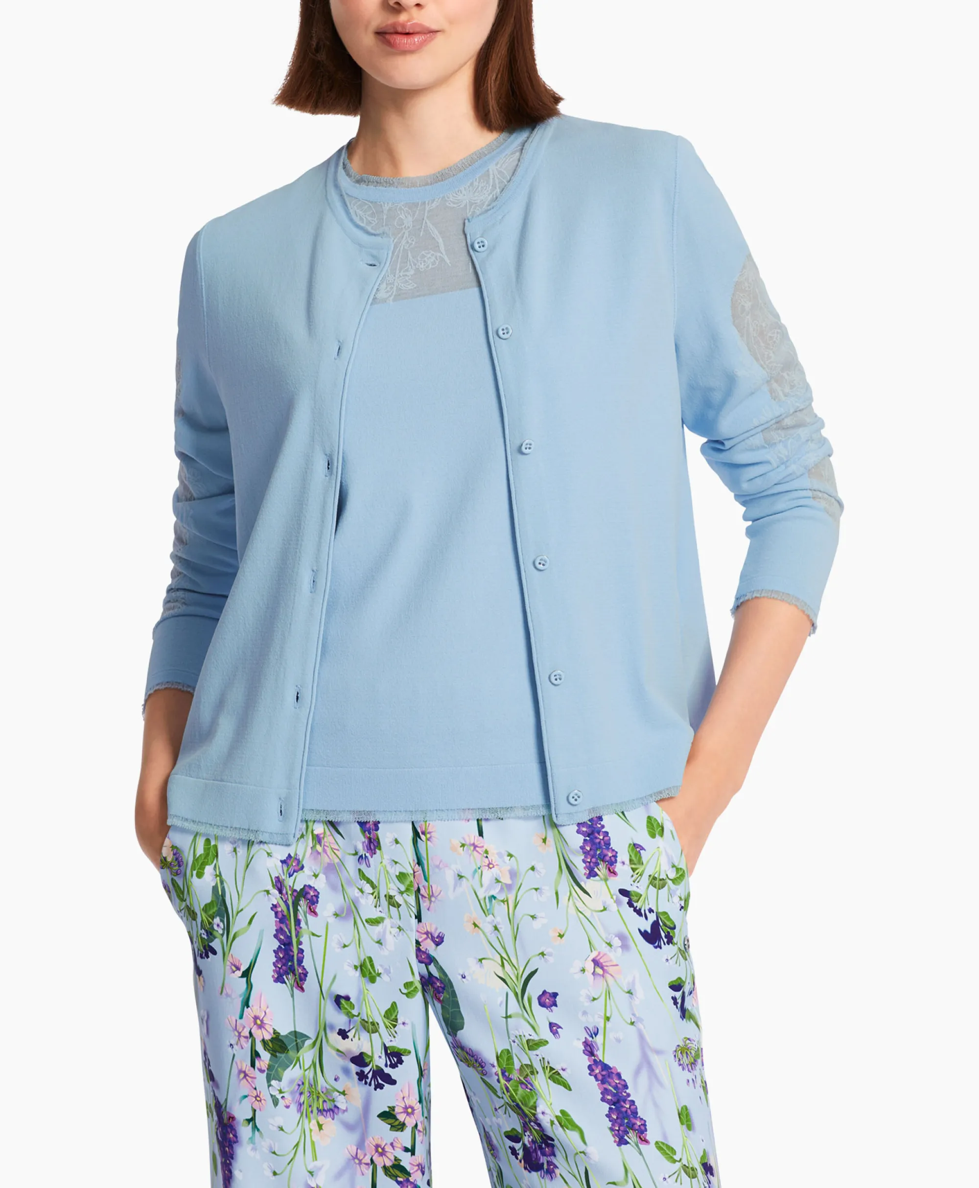 Marccain Collectie Vest Wc 39.13 M27 Licht Blauw*Dames Vesten