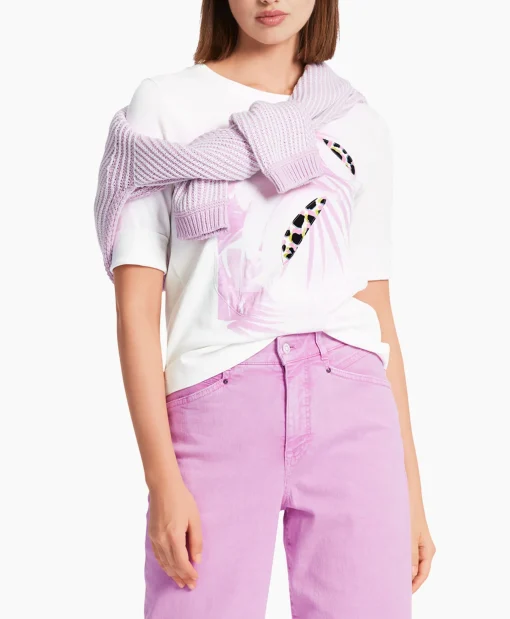 Marccain Sport T-Shirt Ws 48.28 J32 Off White*Dames T-Shirts & Tops