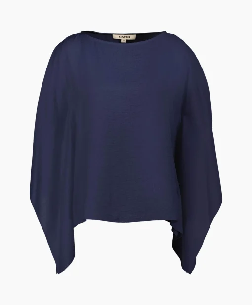 Natan Blouse Alban-J1Tkn01 Donker Blauw*Dames Blouses