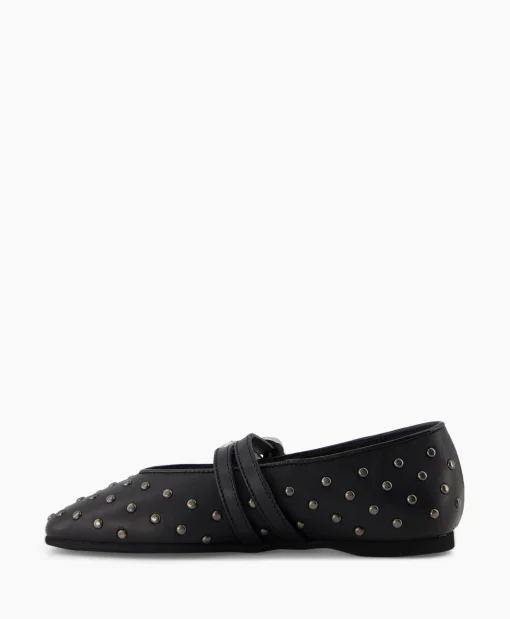 Nubikk Ballerina Gisele Grace Studs Zwart*Dames Instappers