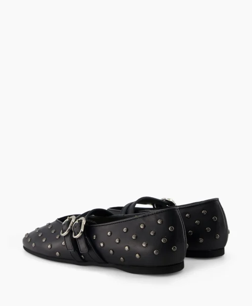 Nubikk Ballerina Gisele Grace Studs Zwart*Dames Instappers