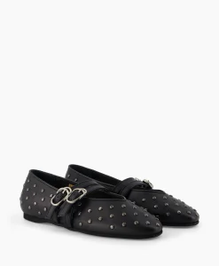 Nubikk Ballerina Gisele Grace Studs Zwart*Dames Instappers