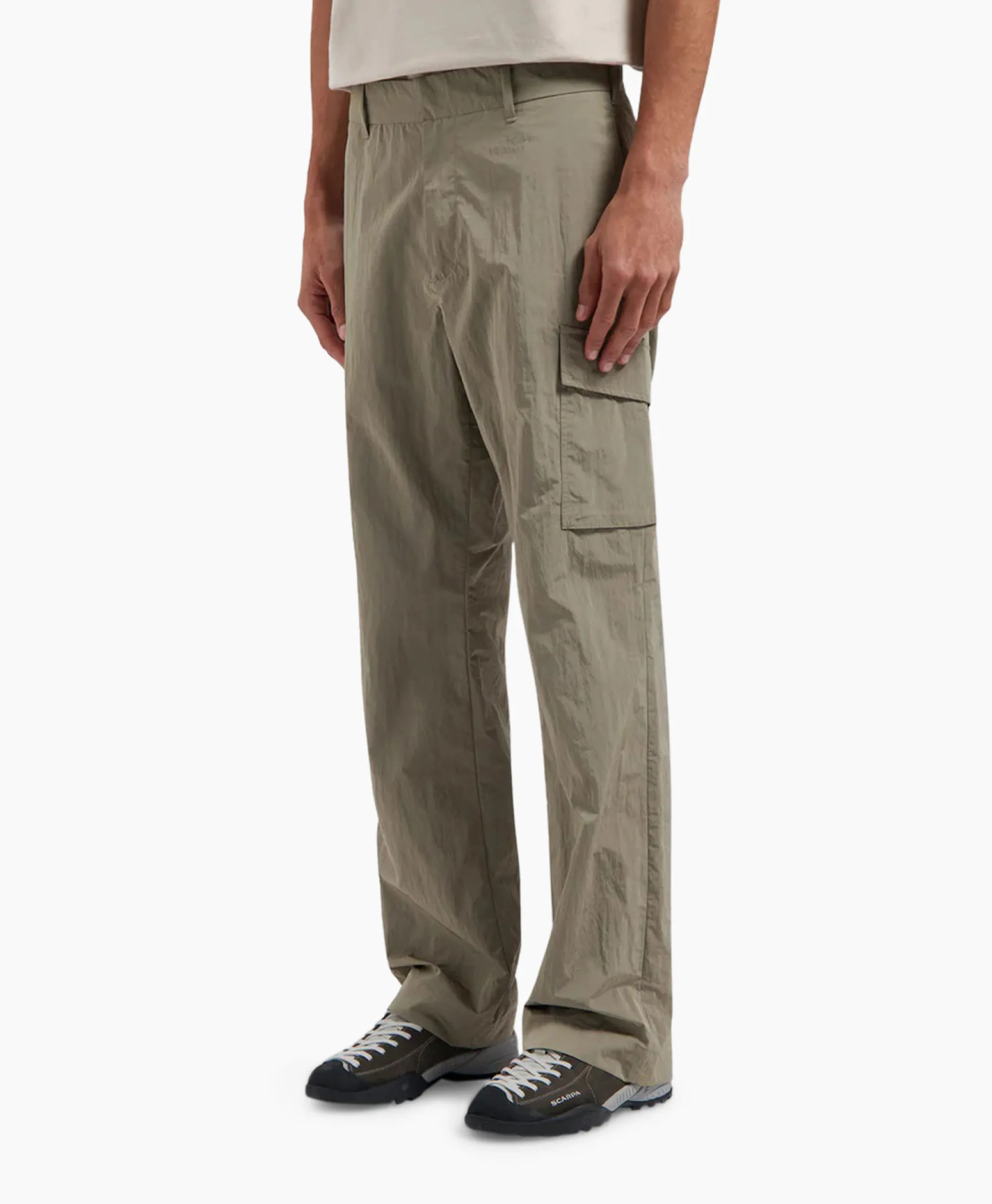 Olaf Hussein Cargobroek Nylon Cargo Grijs*Heren Broeken