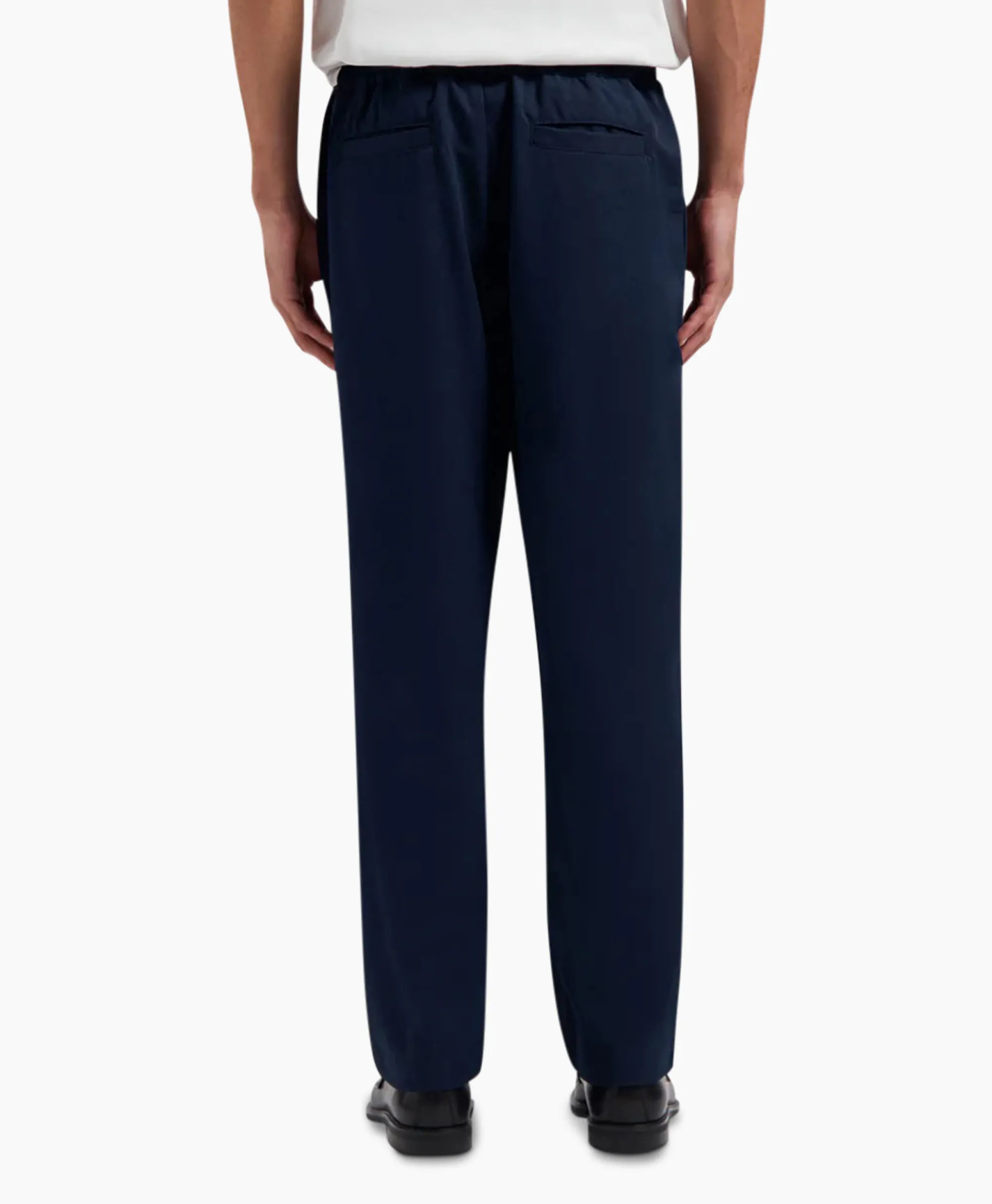 Olaf Hussein Pantalon Pintuck Donker Blauw*Heren Broeken