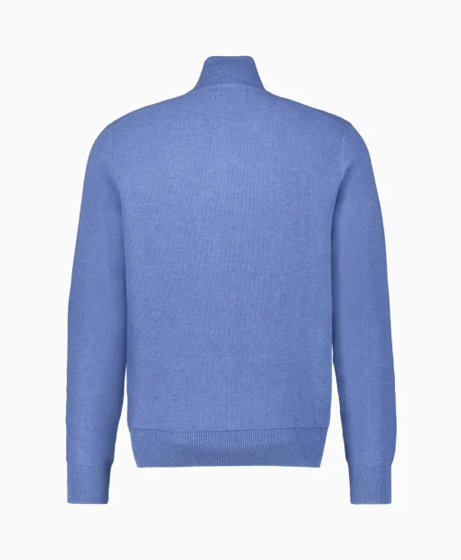 Ralph Lauren Pullover Quarterzip Cotton Blauw*Heren Truien