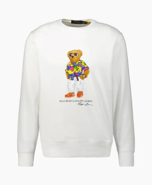 Ralph Lauren Sweater Graphic Fleece Wit*Heren Truien