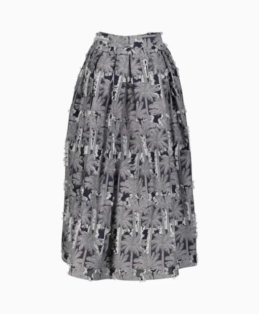 Sara Roka Midi Rok Divonne Grijs*Dames Rokken