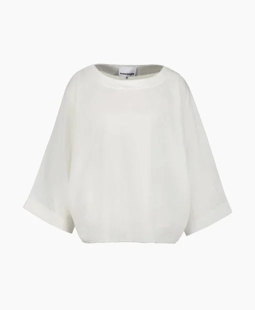 Sea Me Happy Top Moorea Linen Off White*Dames T-Shirts & Tops
