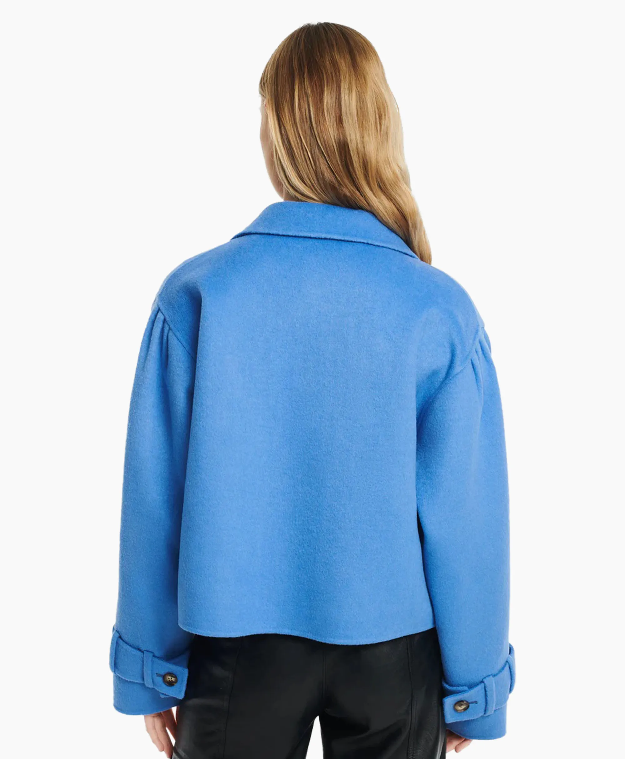 Studioar By Arma Mantel Catalana Wool Blend Blauw*Dames Jassen