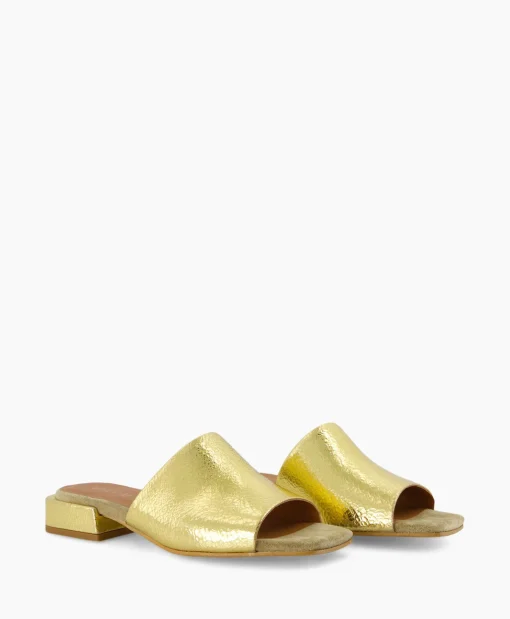 Via Vai Sandaal Met Hak Gigi Luna Goud*Dames Sandalen