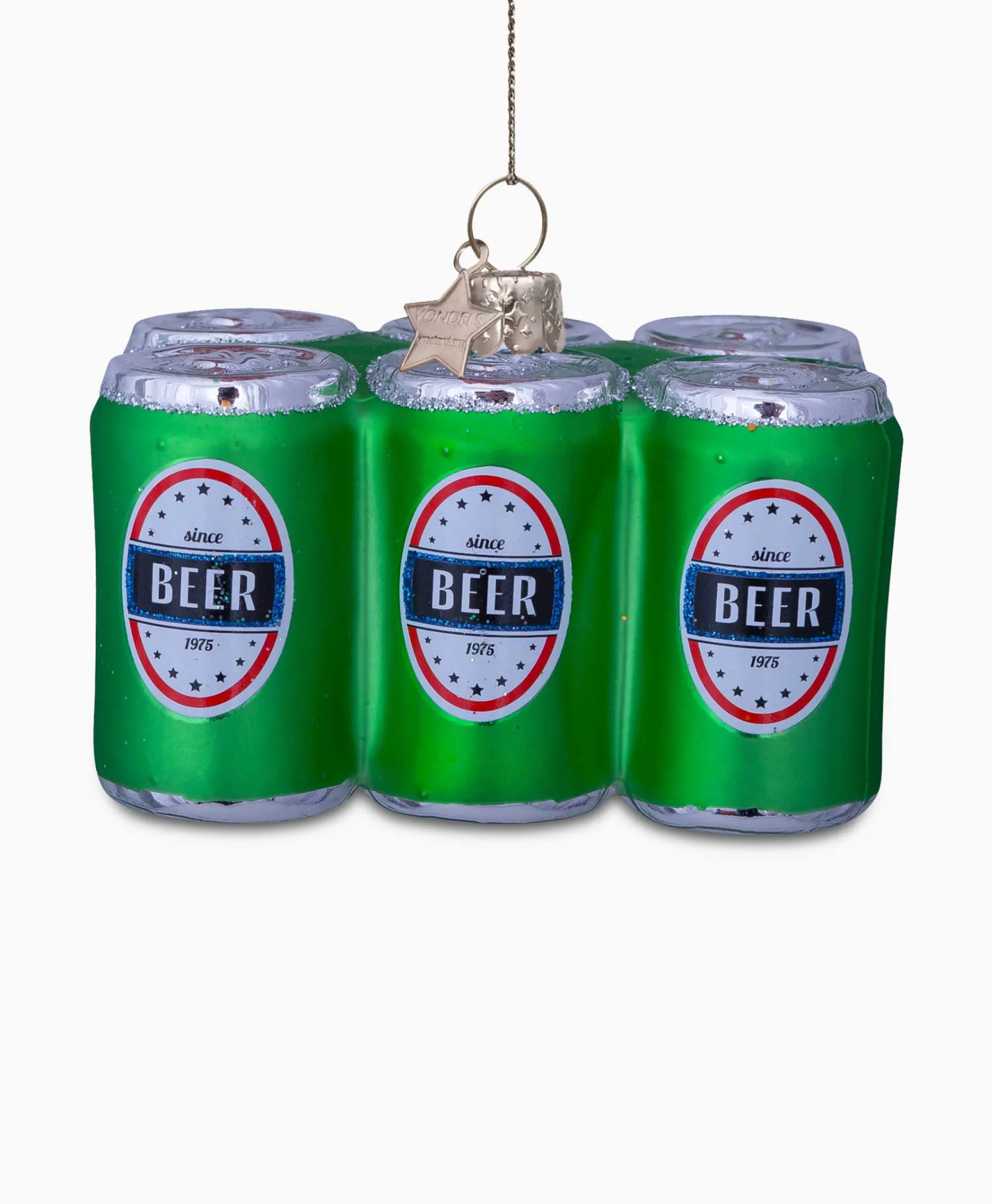 Vondels Kerstbal Sixpack Bier Groen*Lifestyle Lifestyle